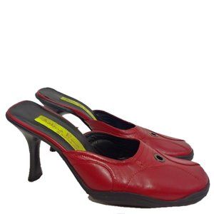 Materia Prima Designer Red Leather Heels Sz 8.5